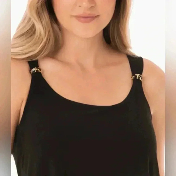 Miraclesuit Razzle Dazzle Tankini Top Black Sz 8 NWT - Picture 5 of 6